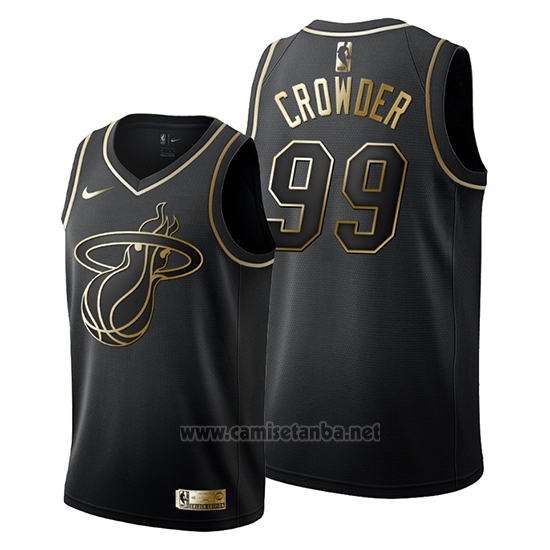 Camiseta Golden Edition Miami Heat Jae Crowder #99 2019-20 Negro